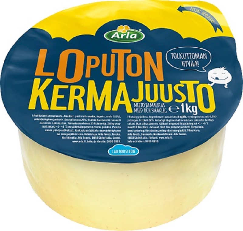 Arla Loputon cream cheese 1 kg ( Lactose Free )